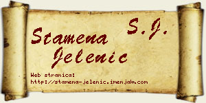 Stamena Jelenić vizit kartica